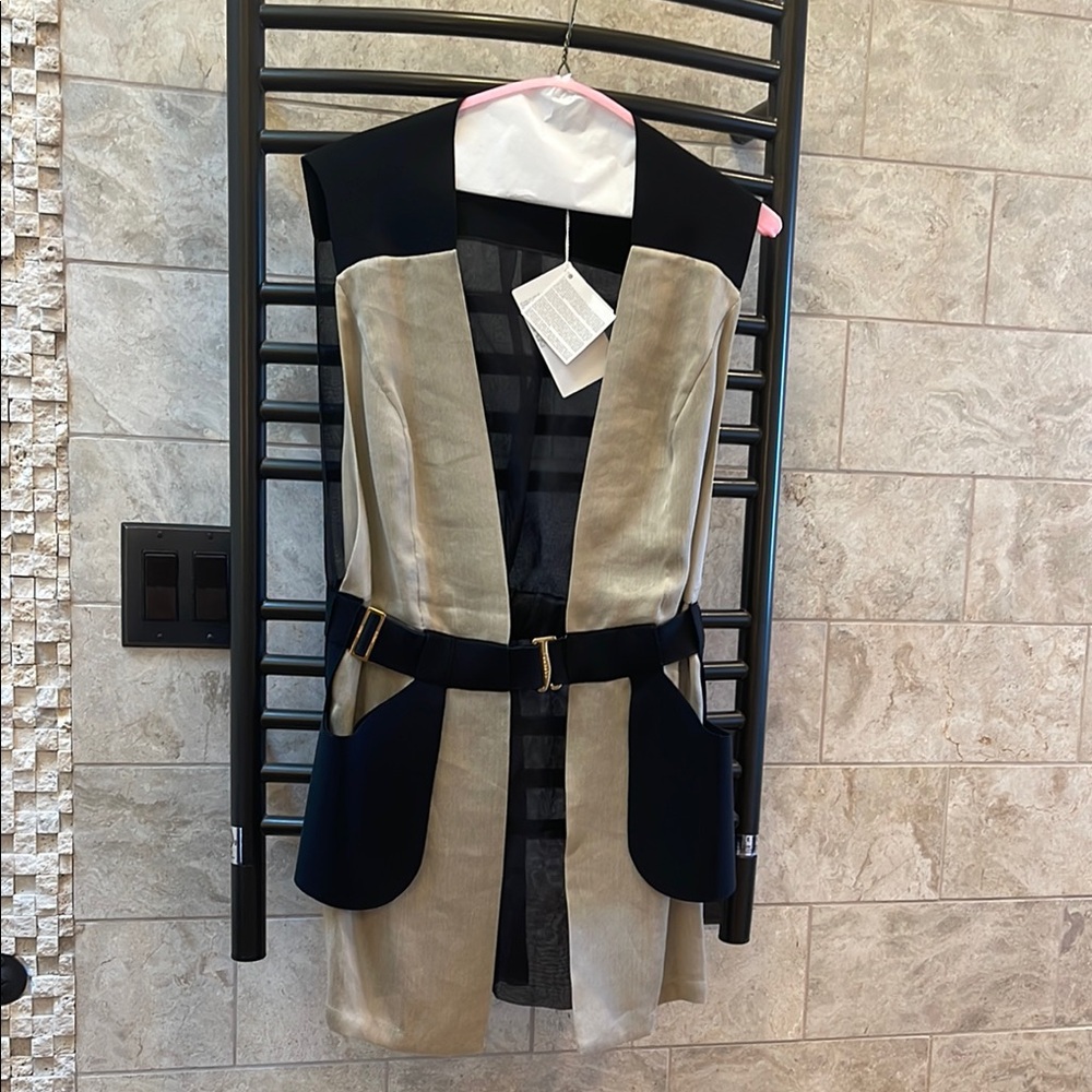NWT La Perla Black and Cream Vest